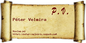 Péter Velmira névjegykártya